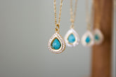 Turquoise Teardrop Necklace (In-Store to Online)